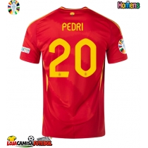 Camisa de Futebol Espanha Pedri Gonzalez #20 Equipamento Principal Europeu 2024 Manga Curta